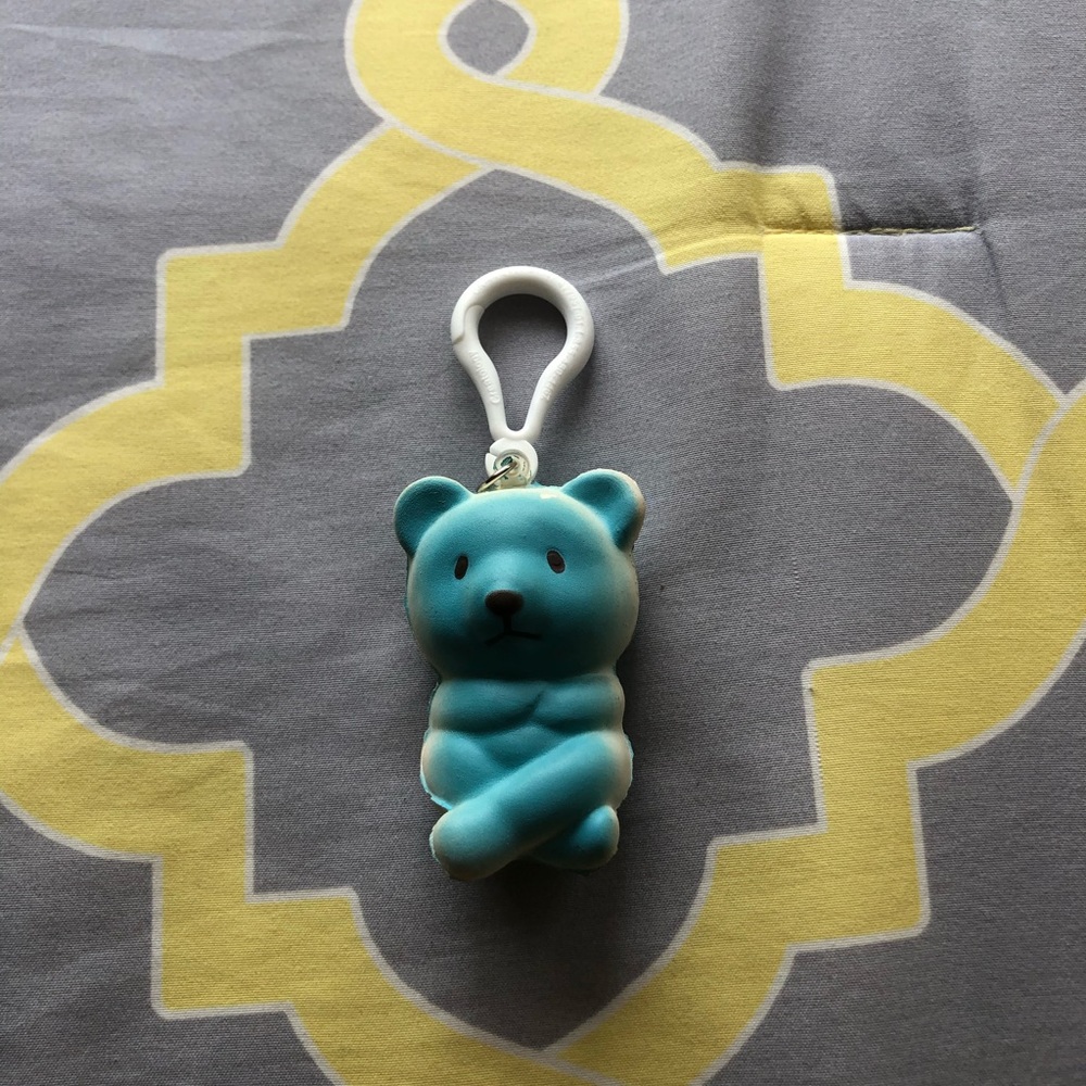 Blue Bear Squishy Keychain